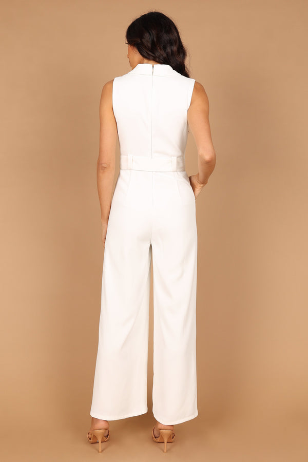 Petal and Pup USA Rompers Sienna Belted Jumpsuit - White