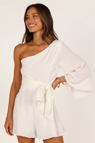 Petal and Pup USA ROMPERS Tien One Sleeve Romper - White
