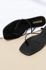Petal and Pup USA SHOES Ariel Sandal - Black Croc