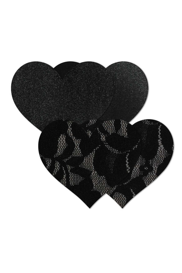 SWIM & INTIMATES Nippies Basics Adhesive Nipple covers Heart - Black