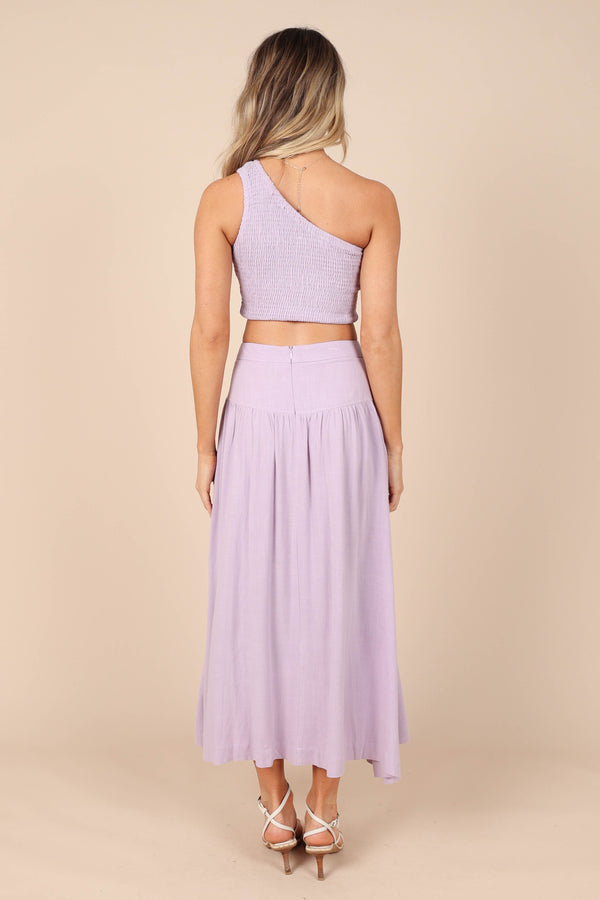 Petal and Pup USA TOPS August Shirred Cropped Top - Lilac