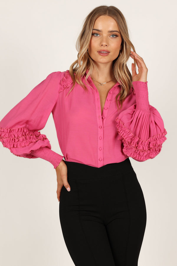 TOPS @Bettina Shirt - Fuchsia