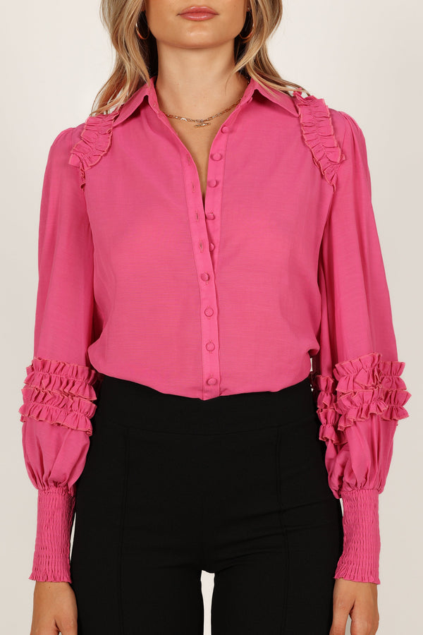 TOPS @Bettina Shirt - Fuchsia