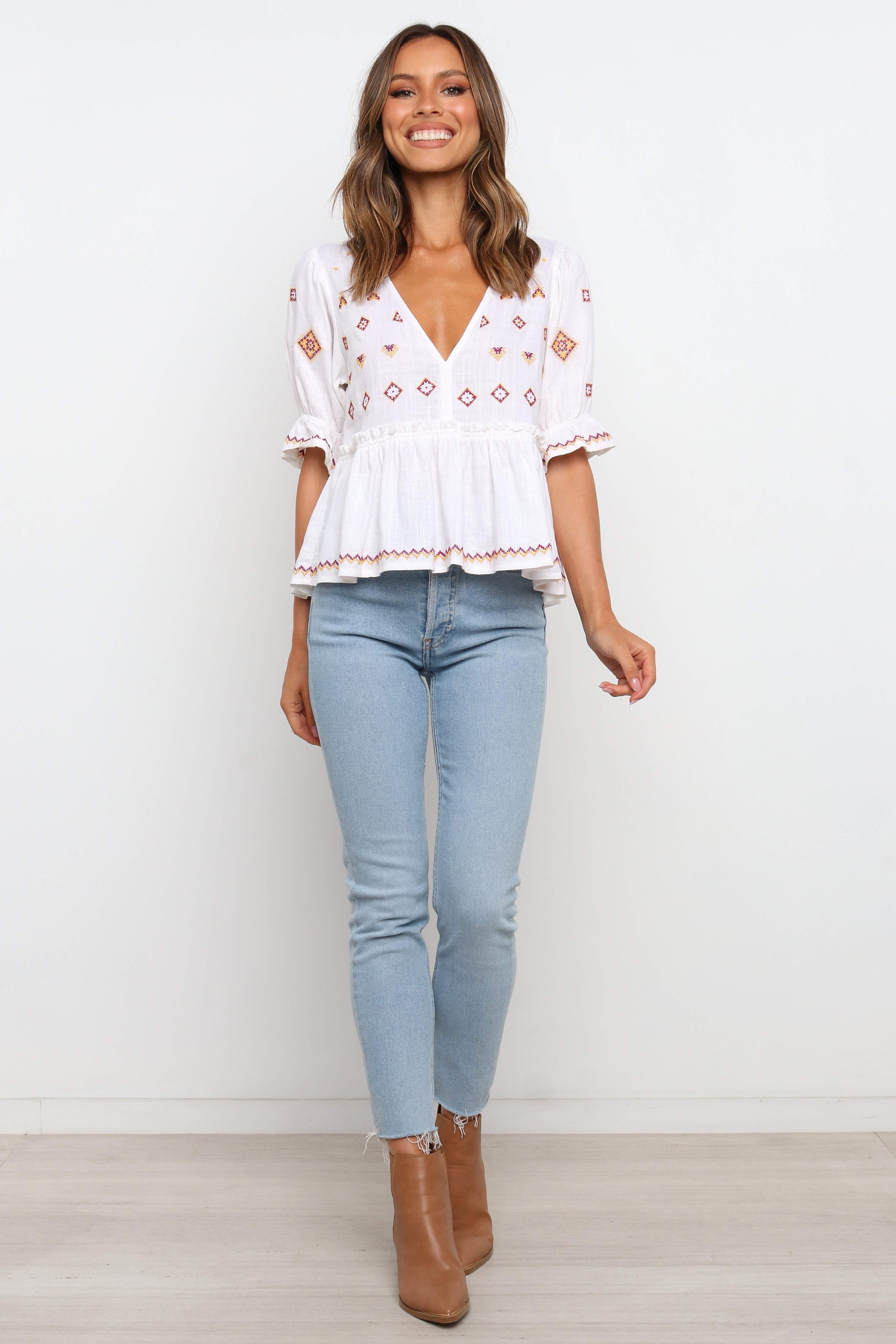 Dawston Top - White | Petal & Pup USA
