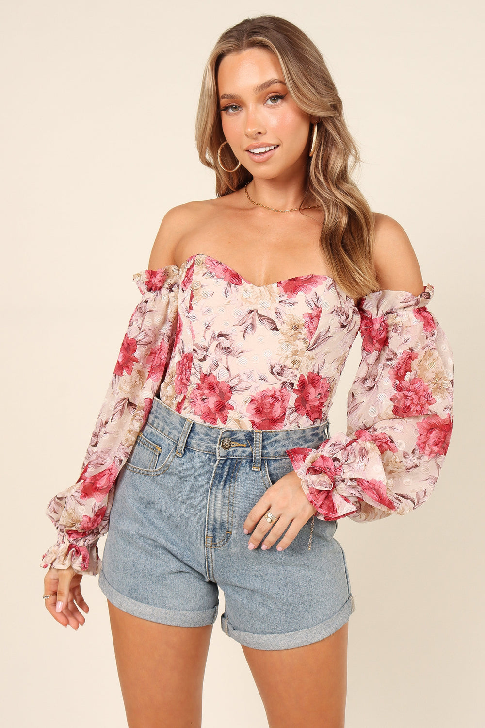 Petal and Pup USA TOPS Florence Bodysuit - Red Floral