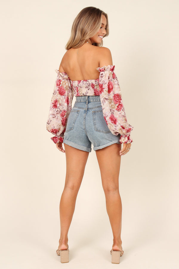 Petal and Pup USA TOPS Florence Bodysuit - Red Floral