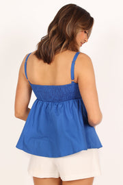 Petal and Pup USA TOPS Freddy Babydoll Top - Blue