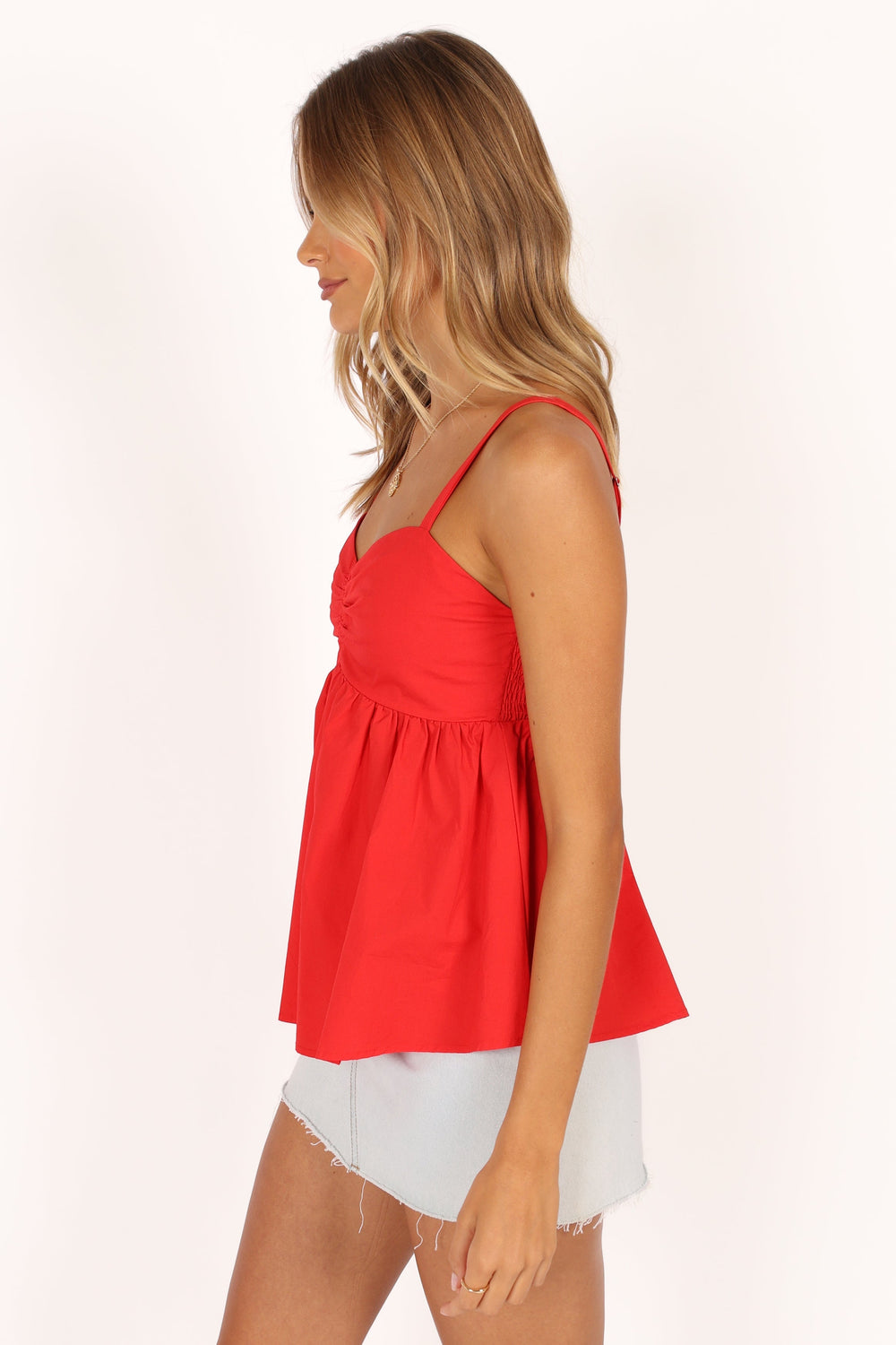 Petal and Pup USA TOPS Freddy Babydoll Top - Red