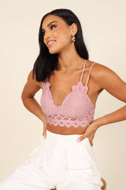 Petal and Pup USA TOPS Hannah Lace Bralette - Pink