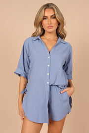 Petal and Pup USA TOPS Jeremey Button Down Top - Blue