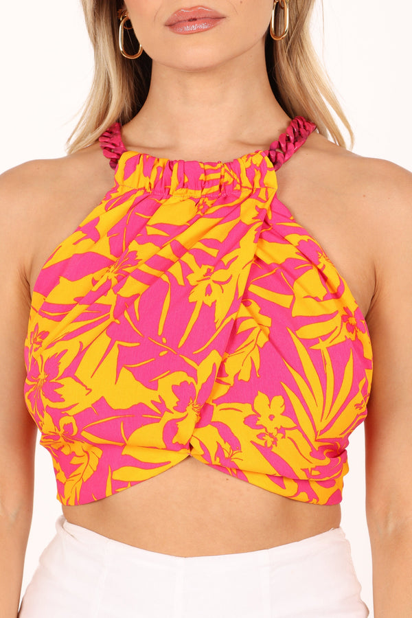 Petal and Pup USA TOPS Russo Top - Hot Pink / Citrus