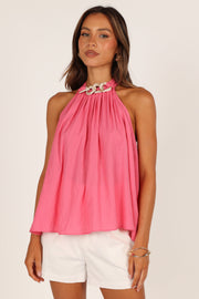 Petal and Pup USA TOPS Siobhan Halter Top - French Pink